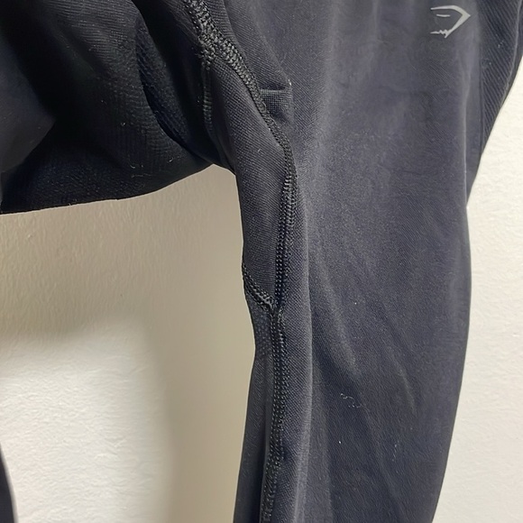 Gymshark Black Logo Leggings Size Medium - Picture 4 of 7